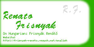 renato frisnyak business card